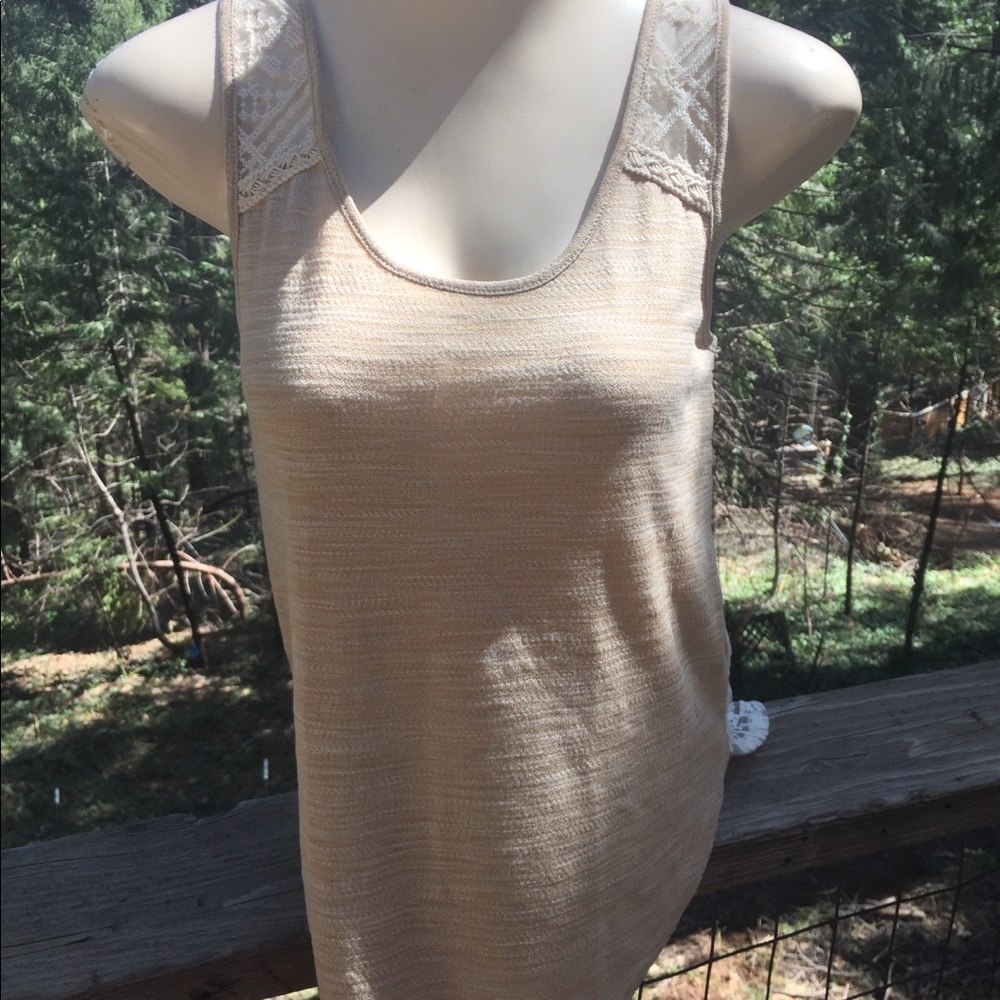 Miss Me lace back creamy knit tank top - Picture 6 of 8